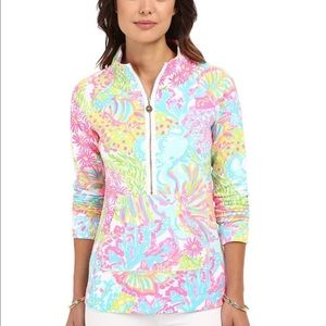 Lilly Pulitzer | Lovers Coral Skipper Popover Zip